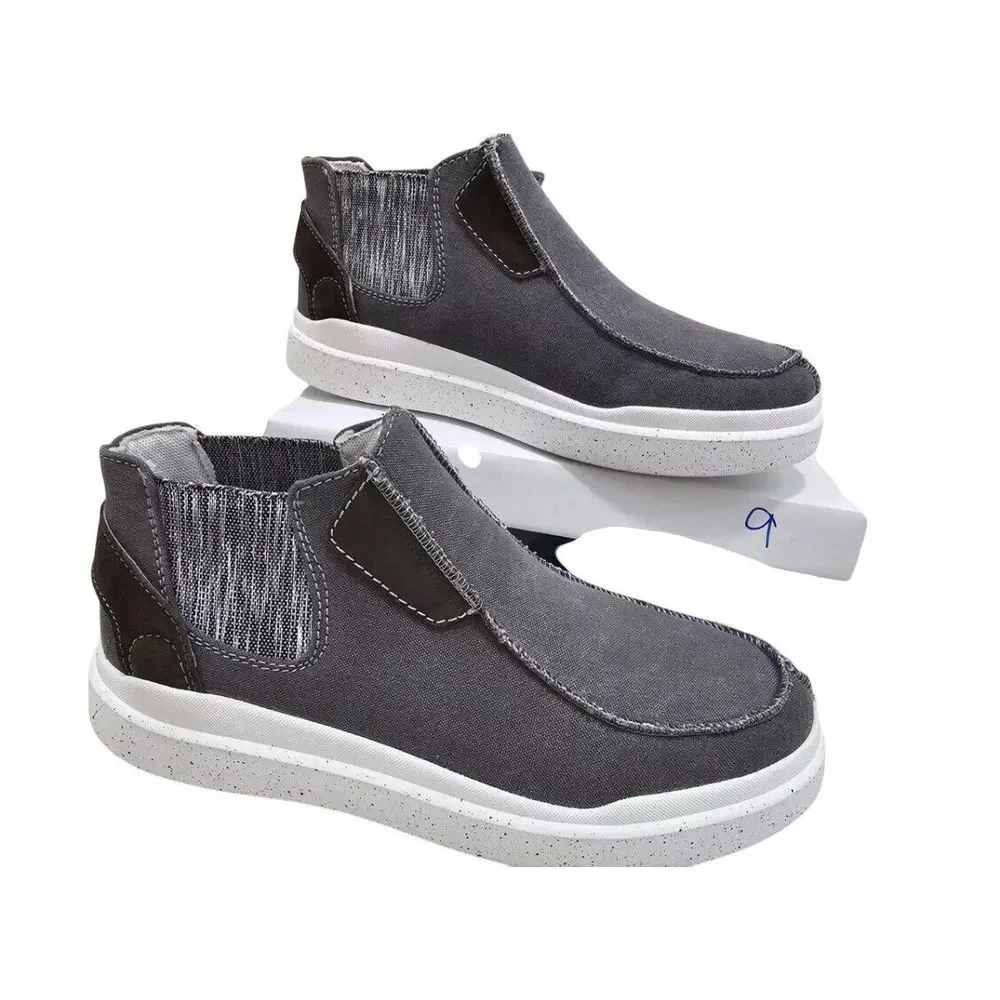Romika Josef Seibel Helsinki Canvas Platform Casual Shoe Gray Size 37 Bootie